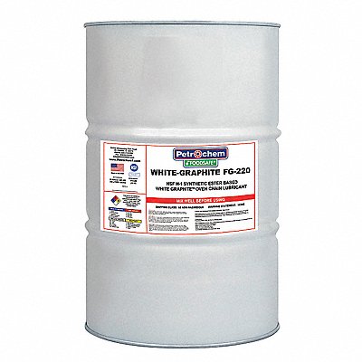 PETROCHEM FOODSAEWHITEGRAPHITEFG220055 Chain Wire Rope Lube 55 gal Drum