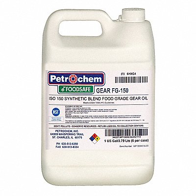 PETROCHEM FOODSAFEGEARFG150001 Gear Oil GEAR Jug 1 gal