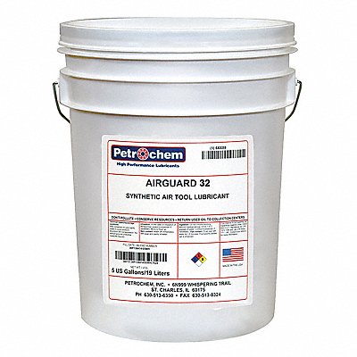 PETROCHEM AIRGUARD32005 Air Tool Lubricant Synthetic Base 5 gal.