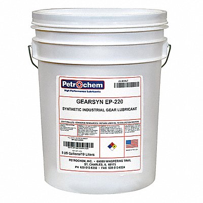 PETROCHEM GEARSYNEP220005 Gear Oil GEARSYN Pail 5 gal