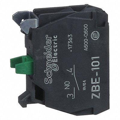 SCHNEIDER ELECTRIC ZBE101 Contact Block Black 1NO 22mm ZB4 ZB5