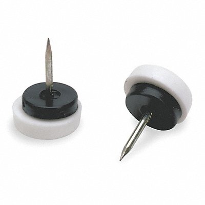 GRAINGER 9447 Furniture Glides Nail-On Round 7/8 PK24