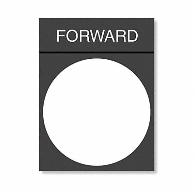 SCHNEIDER ELECTRIC ZBY2305 Legnd Plate Forward Wht/Blk/Red Rectangle