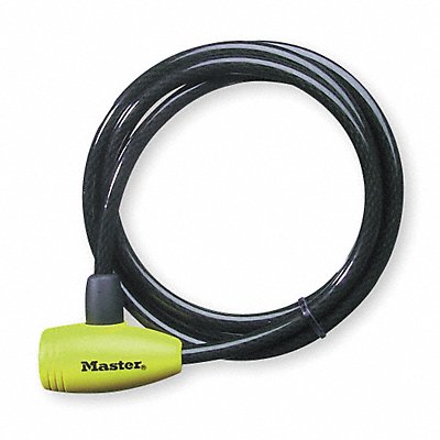 MASTER LOCK 8154DPF Cable Lock 72 in Braided Steel Black