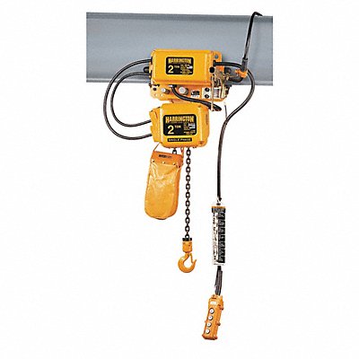HARRINGTON SNERM020LL20 Electric Chain Hoist w/Trolley 4000 lb.