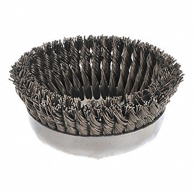 WEILER 94027 Knot Wire Cup Brush Threaded Arbor 6 In.