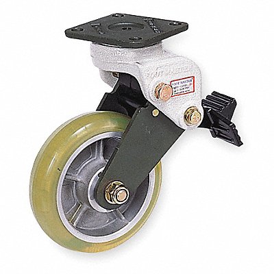 GRAINGER GDS150BSF Shock Absorbing Plate Castor Swivel