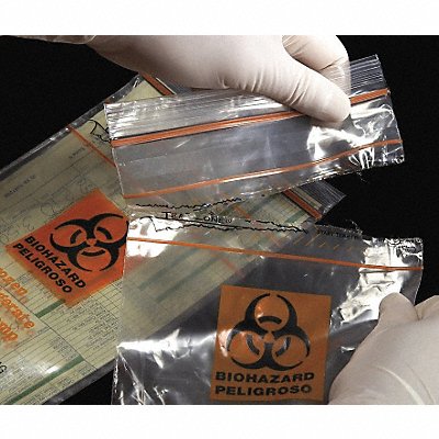 MINIGRIP LAB GUARD SBL2X69B5 Sampling Bag 9 in L 6 in W CLR PK1000