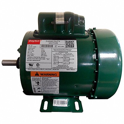 DAYTON 6K710 Farm Dty Mtr CapStrt TEFC 1/3HP 1725rpm