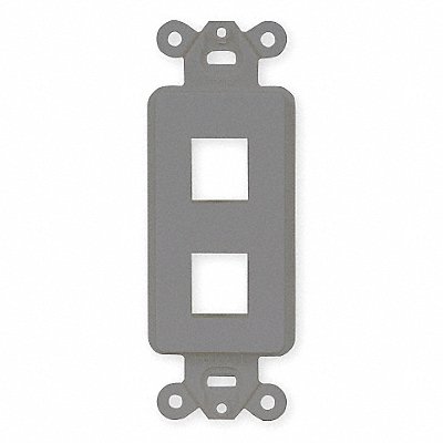 HUBBELL PREMISE WIRING NS612GY Outlet Frame 2 Port Flush Mount Grey