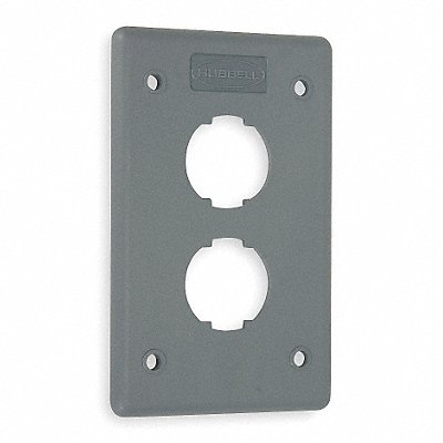 HUBBELL PREMISE WIRING HI24GY Wall Plate 2 port 1 gang