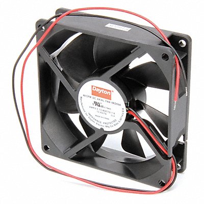 DAYTON 6KD69 Axial Fan Square 3-5/8 H 48 CFM