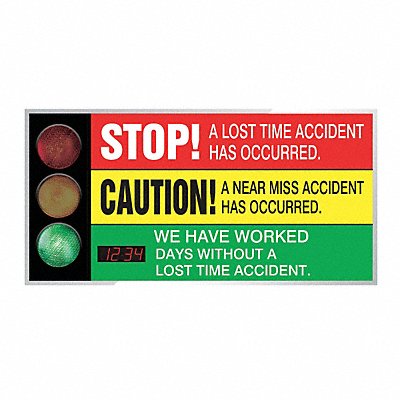 ACCUFORM SCT802 Electronic Scoreboard 36x72in Grn/Rd/Yellow