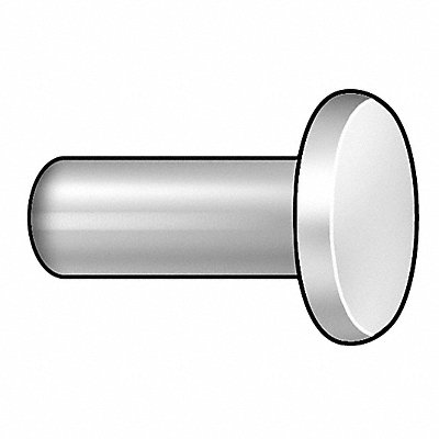 GRAINGER 4104031 Solid Rivet 3/16 in L Flat PK775