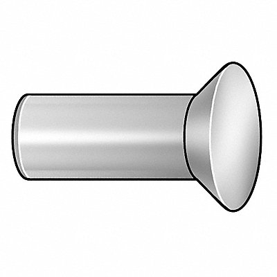 GRAINGER 27F06161EA50 Solid Rivet 1 in L Countersunk PK50
