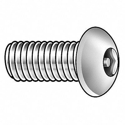 TAMPER-PRUF SCREW 21810 Machine Screw Button 6-32x3/8 L PK25