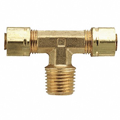 PARKER 172CA42 Branch Tee Brass CompxM 1/4Inx1/8In PK10