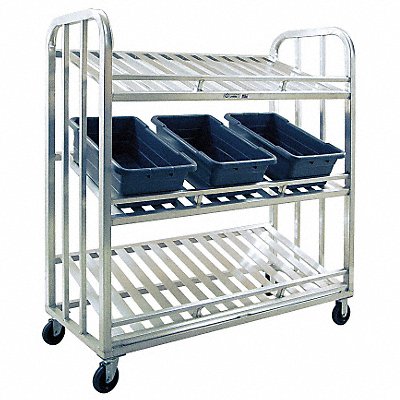 NEW AGE 97476 Stock Cart 3-Tier Slanted Shelf