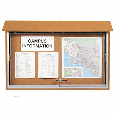 UNITED VISUAL PRODUCTS UVMC4530CEDAR Enclosed Bulletin Board Tack 34 x47