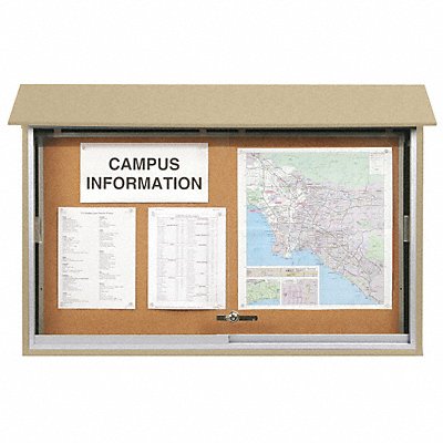 UNITED VISUAL PRODUCTS UVMC4530SAND Enclosed Bulletin Board Tack 30 x45