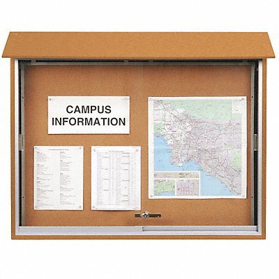 UNITED VISUAL PRODUCTS UVMC4536CEDAR Enclosed Bulletin Board Tack 34 x47