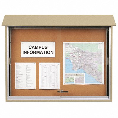 UNITED VISUAL PRODUCTS UVMC4536SAND Enclosed Bulletin Board Tack 36 x45