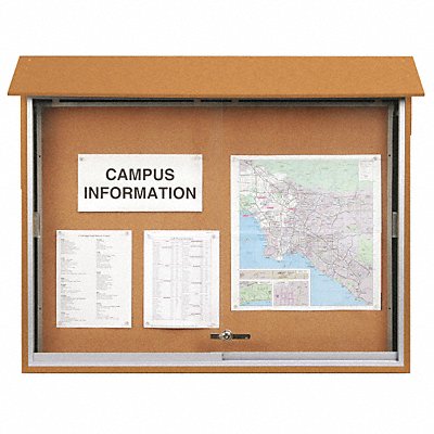UNITED VISUAL PRODUCTS UVMC5240CEDAR Enclosed Bulletin Board Tack 36 x45