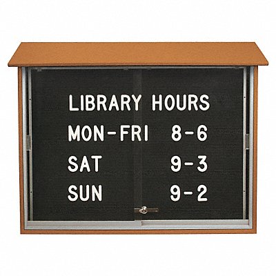 UNITED VISUAL PRODUCTS UVMC4530LBCEDAR Enclosed Bulletin Board Letter 30 x45