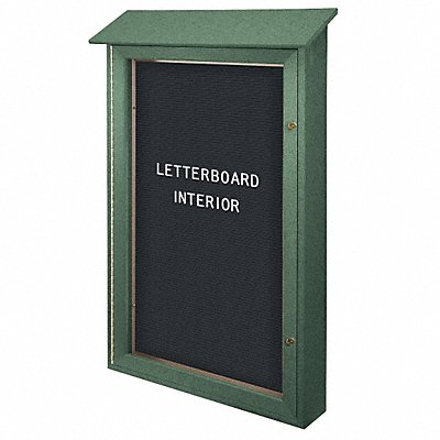 UNITED VISUAL PRODUCTS UVSD4226LBWOODGRN Enclosed Bulletin Board Letter 48 x72