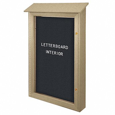 UNITED VISUAL PRODUCTS UVSD4832LBSAND Enclosed Bulletin Board Letter 48 x32