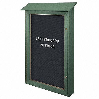 UNITED VISUAL PRODUCTS UVSD4832LBWOODGRN Enclosed Bulletin Board Letter 48 x32