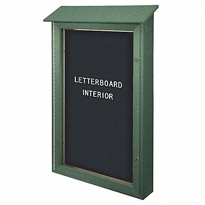 UNITED VISUAL PRODUCTS UVSD5438LBWOODGRN Enclosed Bulletin Board Letter 54 x38