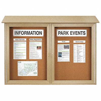 UNITED VISUAL PRODUCTS UVDD4530SAND Enclosed Bulletin Board Tack 30 x45