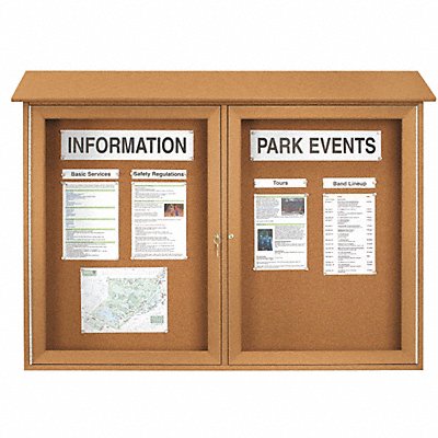 UNITED VISUAL PRODUCTS UVDD4536CEDAR Enclosed Bulletin Board Tack 30 x45