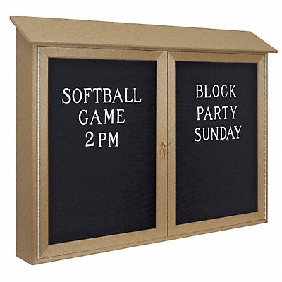 UNITED VISUAL PRODUCTS UVDD4530LBCEDAR Enclosed Bulletin Board Letter 30 x45