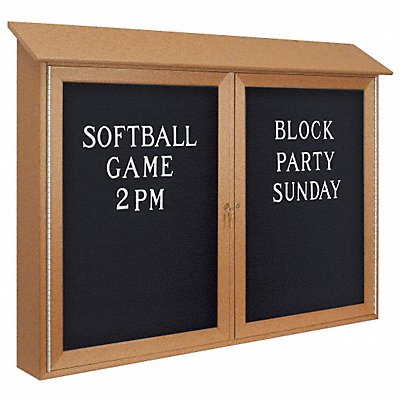 UNITED VISUAL PRODUCTS UVDD4530LBSAND Enclosed Bulletin Board Letter 5 x23