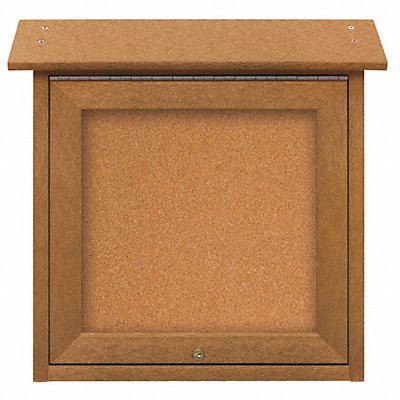 UNITED VISUAL PRODUCTS UVSM1818CEDAR Enclosed Bulletin Board Tack 18 x18