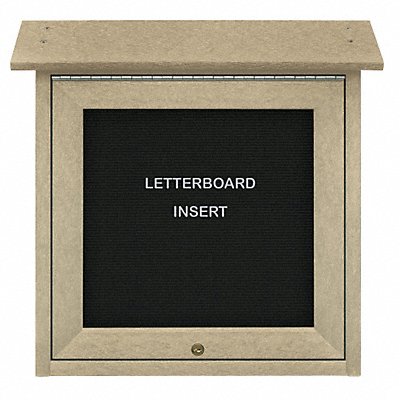 UNITED VISUAL PRODUCTS UVSM1818LBSAND Enclosed Bulletin Board Letter 18 x18