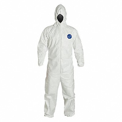 DUPONT TY127SWHXL0025VP Hooded Coverall Elastic White XL