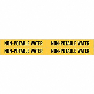 BRADY 72034 Pipe Marker Non-Potable Watr 1 1/8in H