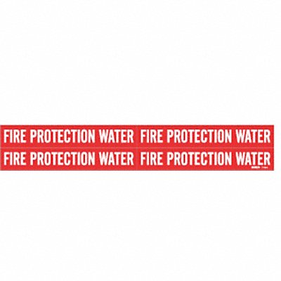 BRADY 71104 Pipe Marker Fire Protection Water