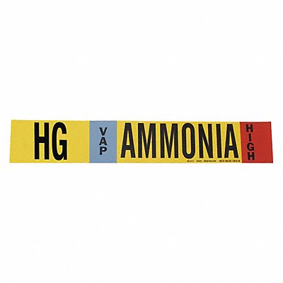 BRADY 90444 Pipe Marker Ammonia 4 in H 24 in W