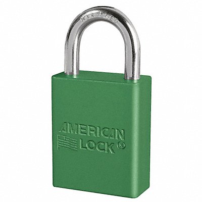 AMERICAN LOCK A1105KAS12GRN D5336 Lockout Padlock KA Green 1-7/8 H PK12