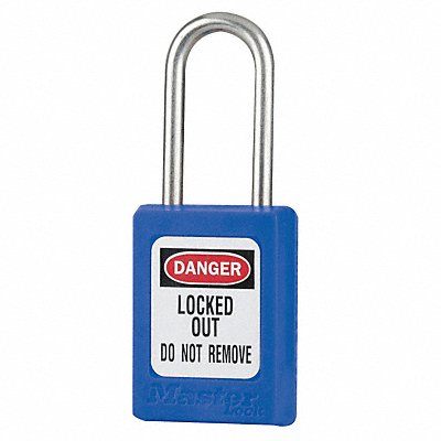 MASTER LOCK S31KAS3BLU D5338 Lockout Padlock KA Blue 1-7/8 H PK3