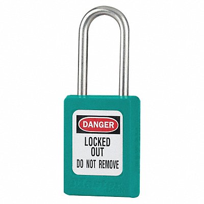 MASTER LOCK S31TEAL D5337 Lockout Padlock KD Teal 1-7/8 H