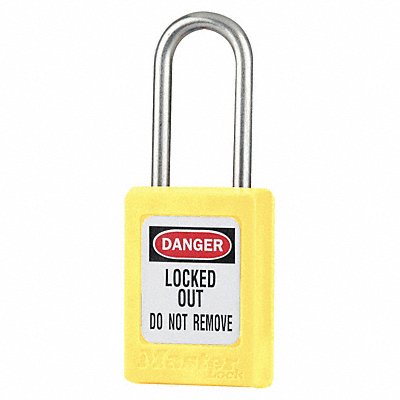 MASTER LOCK S31KAS6Yellow D7355 Lockout Padlock KA Yellow 1-7/8 H PK6