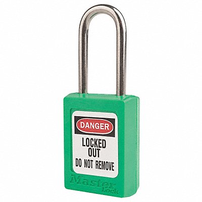 MASTER LOCK S31KAS12GRN Lockout Padlock KA Green 1-13/16 H PK12