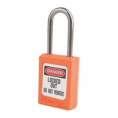 MASTER LOCK S31KAS12ORJ Lockout Padlock KA Orange 1-13/16 H PK12