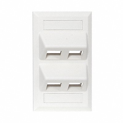 HUBBELL PREMISE WIRING AFP14W Wall Plate 4 Port