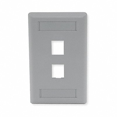 HUBBELL PREMISE WIRING IFP12GY Faceplate 2 Port